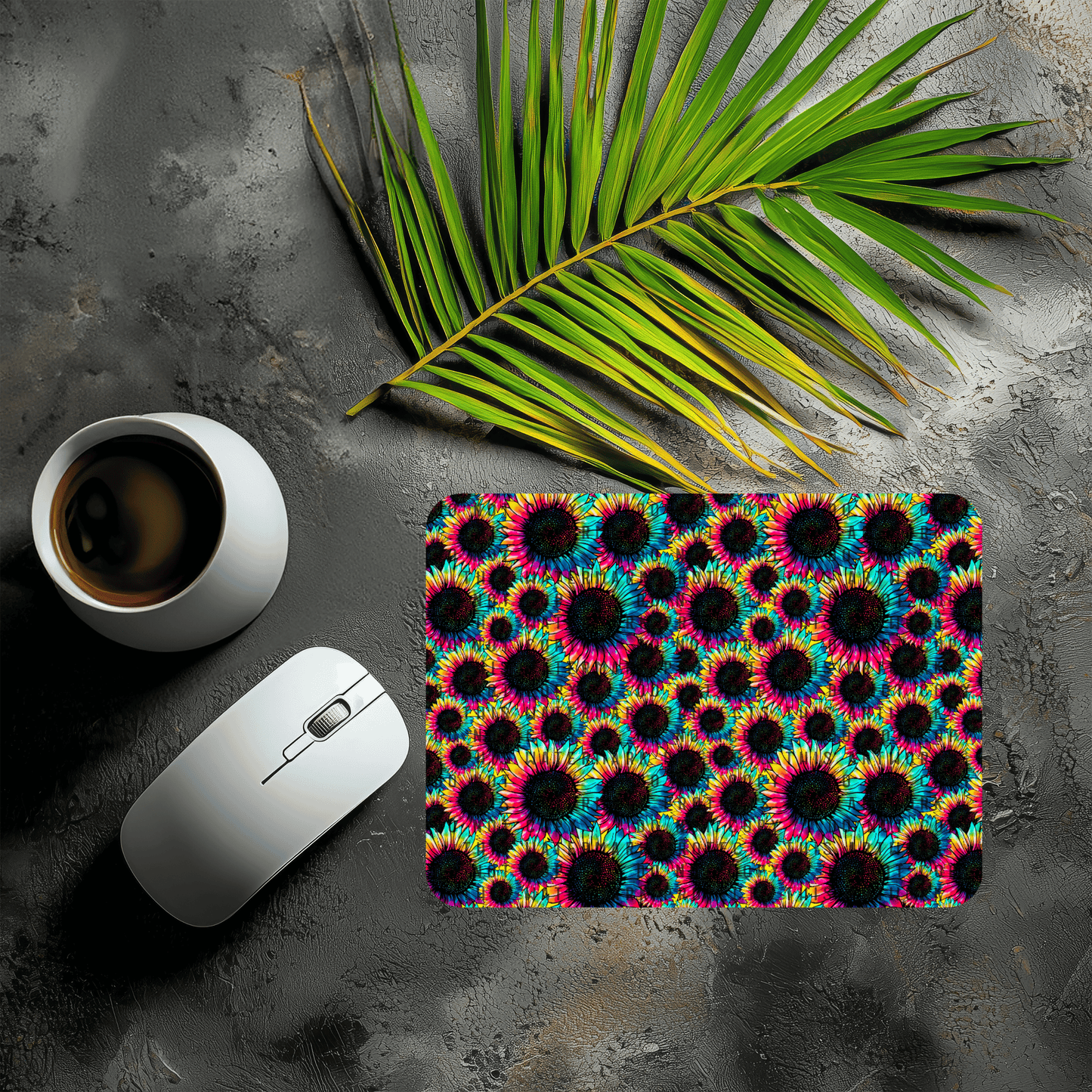 Colorful Sunflowers Mouse Pad