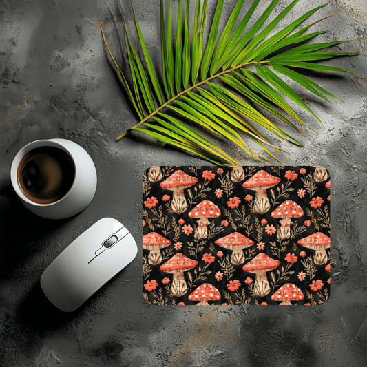 Mushroom Embroider Print Mouse Pad