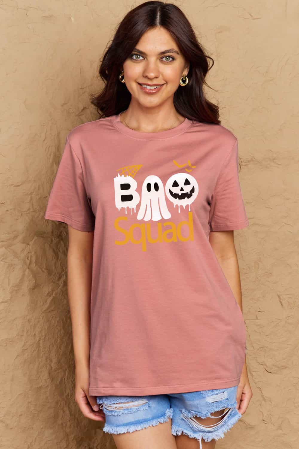 Simply Love Full Size BOO SQUAD Graphic Cotton T-Shirt