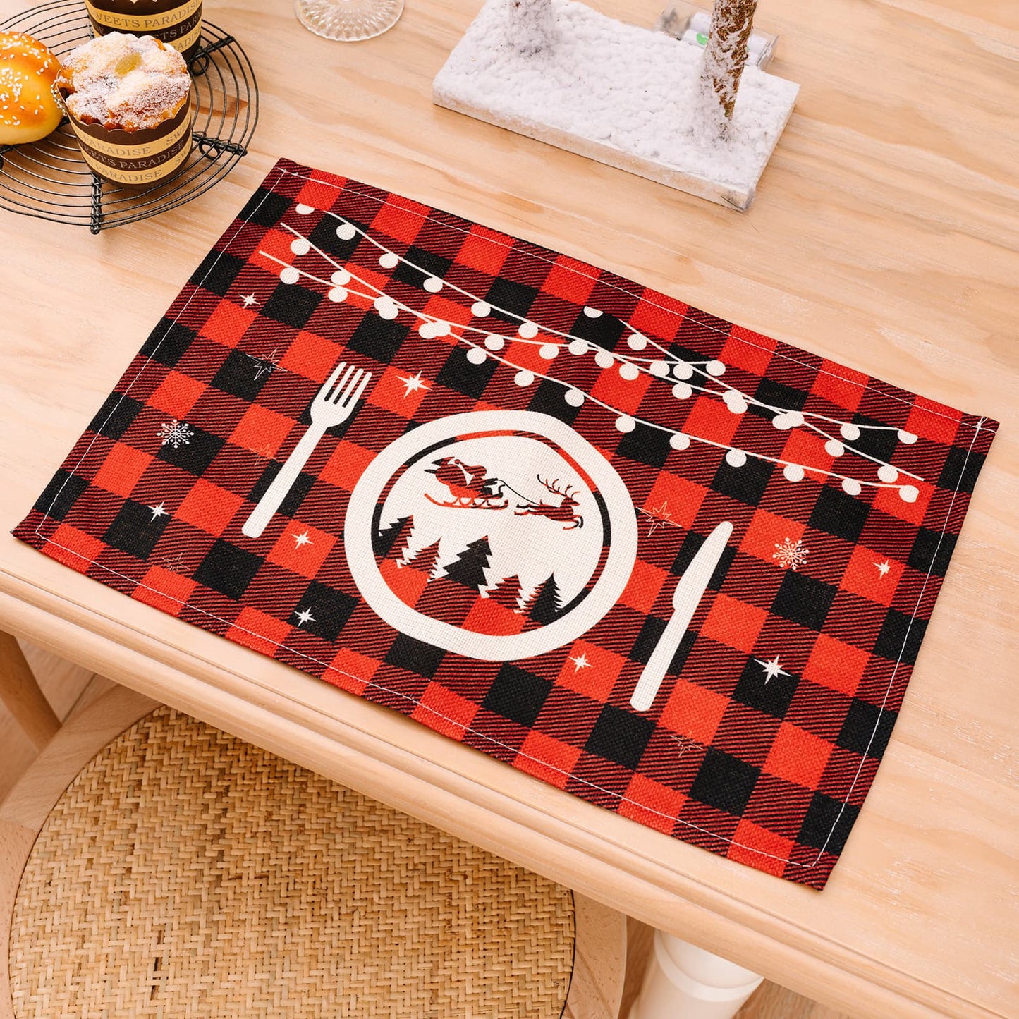 Assorted 2-Piece Plaid Placemats