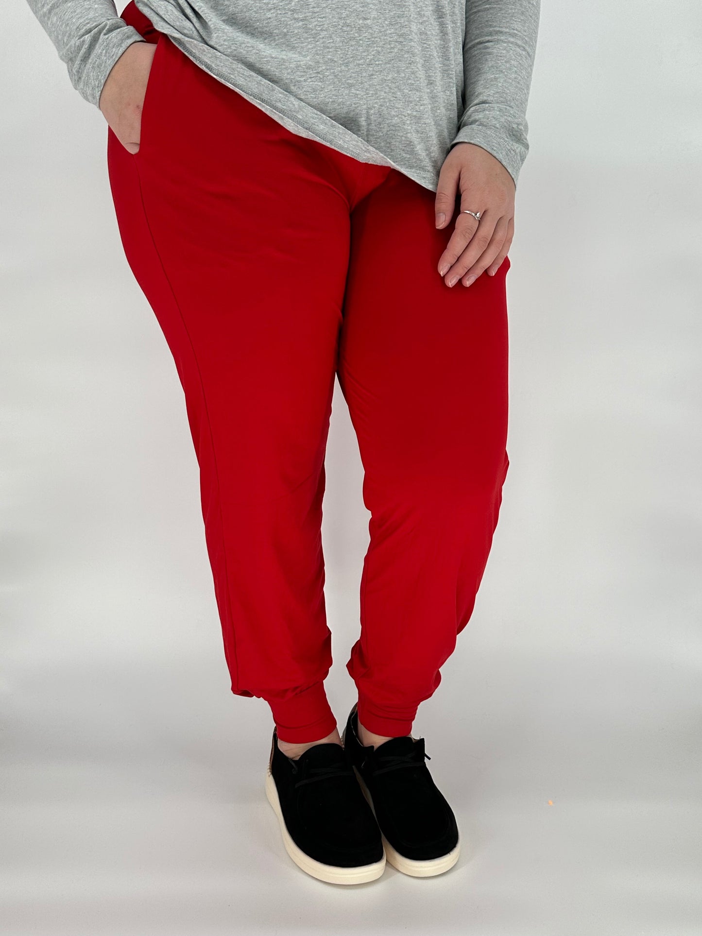 Red Joggers w/ Pockets