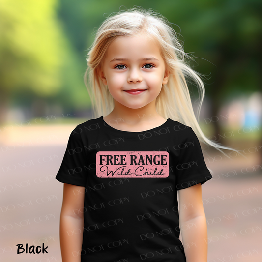 Free Range Wild Child Pink - Black - YOUTH