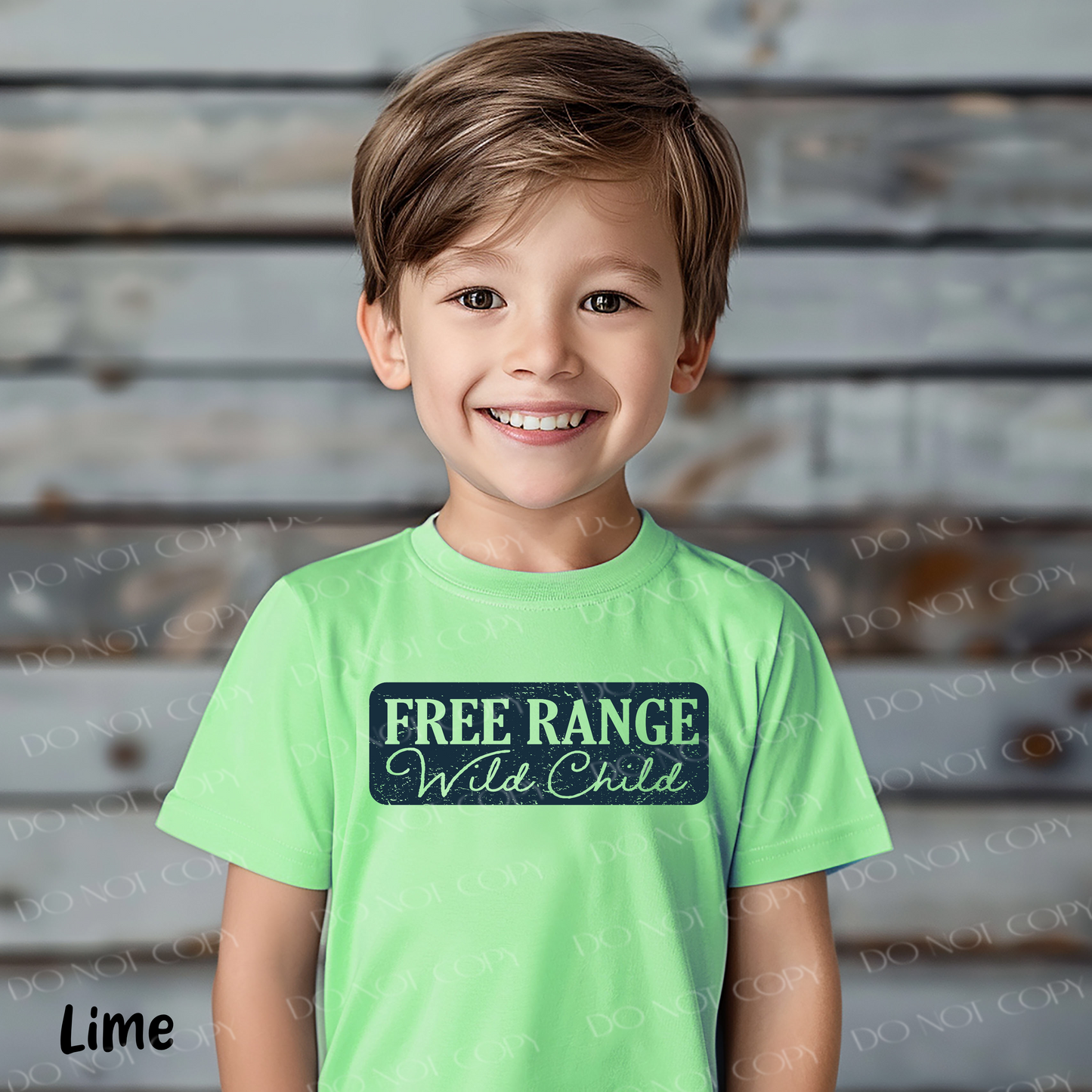 Free Range Wild Child Navy - Lime - YOUTH