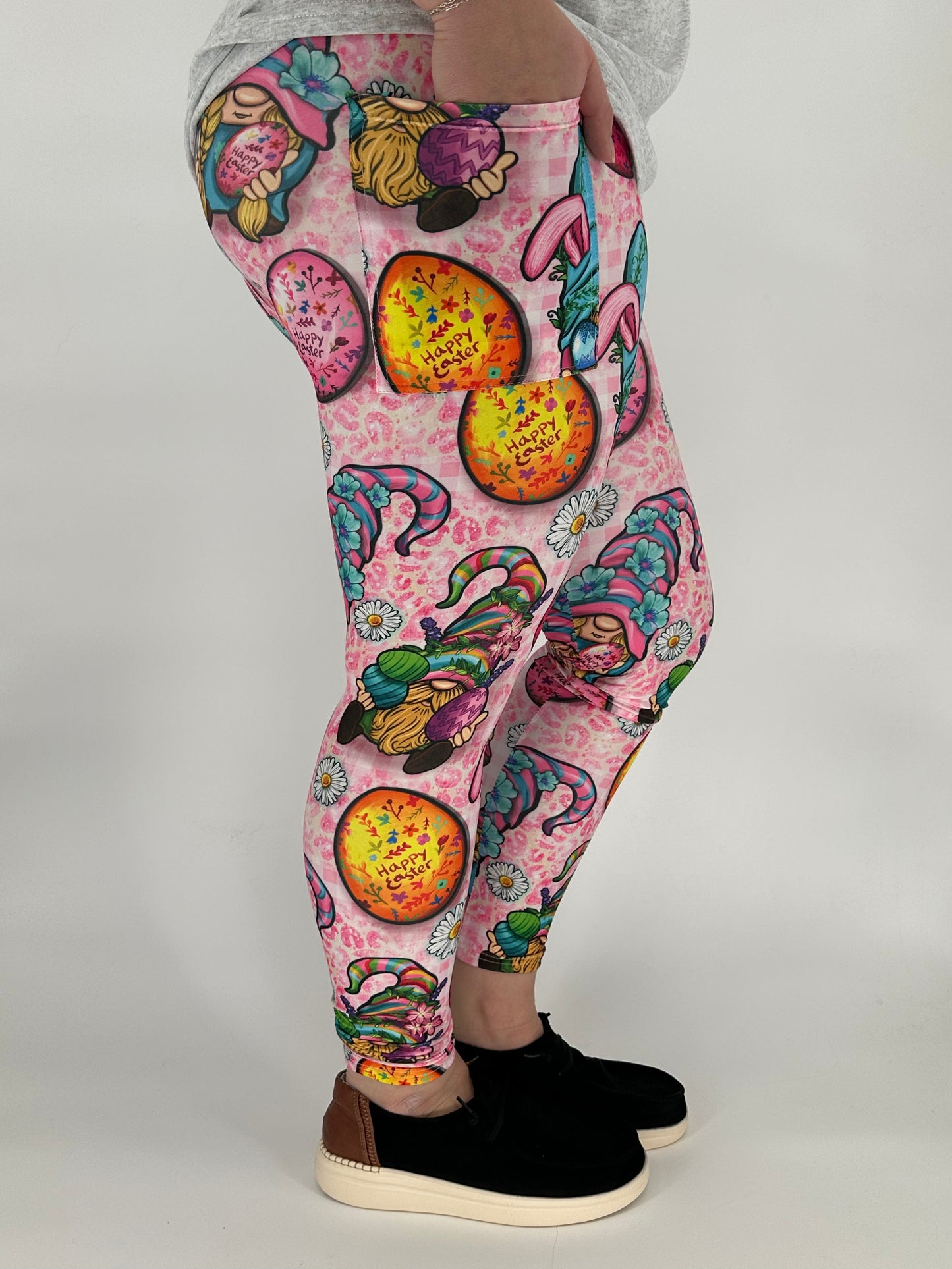 Easter Gnome Leggings w/ Pockets