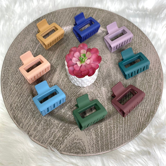 Matte Solid Small Square Claw Clip