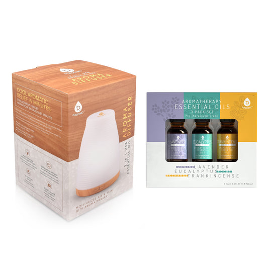 Pursonic Aromatherapy 2 in 1 USB Diffuser & Essential Oil