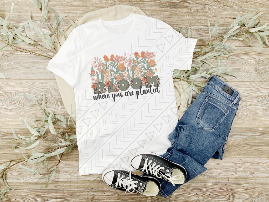 Bloom Where You Are Planted (Boho Floral) Shirts & Tops