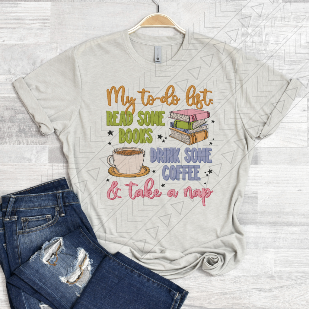 Books Coffee Nap Tee Shirts & Tops