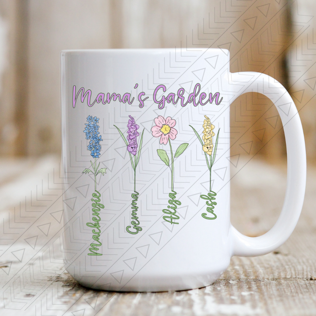 Custom Mamas Garden With Names Mug