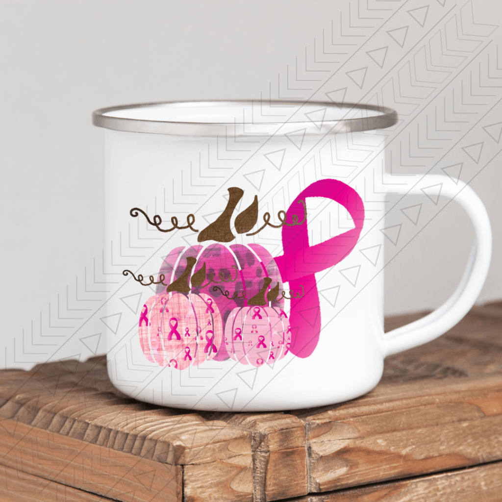 Pink For October Enamel Mug Mug