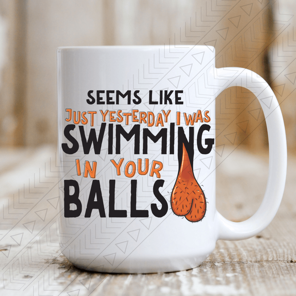 Seems Like Just Yesterday I Was Swimming Ceramic Mug 15Oz / Dark Mug