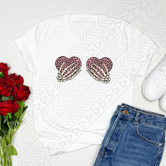 Skull Hand Hearts Shirts & Tops